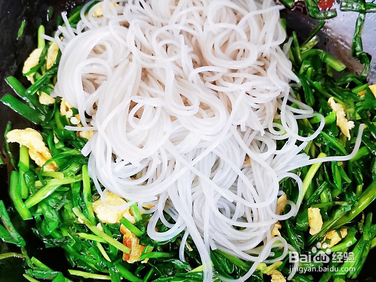 韭菜鸡蛋炒粉丝