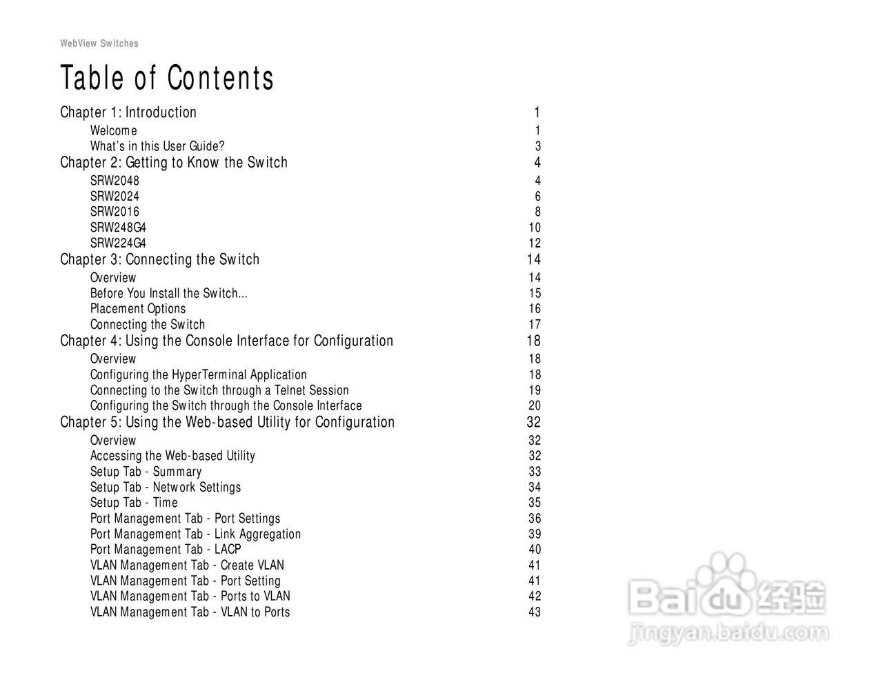 思科交换机SRW2016型使用说明书:[1]
