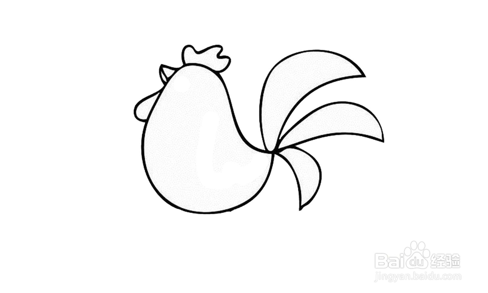 如何画出一只黄色公鸡