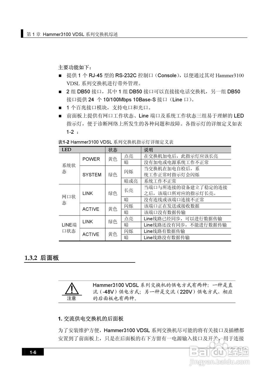 港湾网络交换机Hammer3100VDSL型说明书:[2]