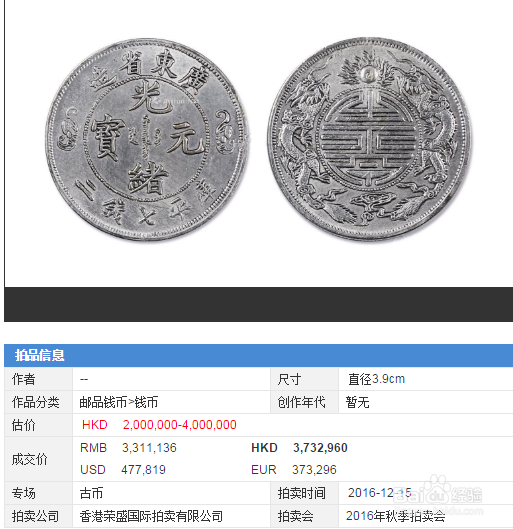 光绪元宝银币市场价格多少