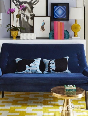 让你的客厅增加点俏皮色