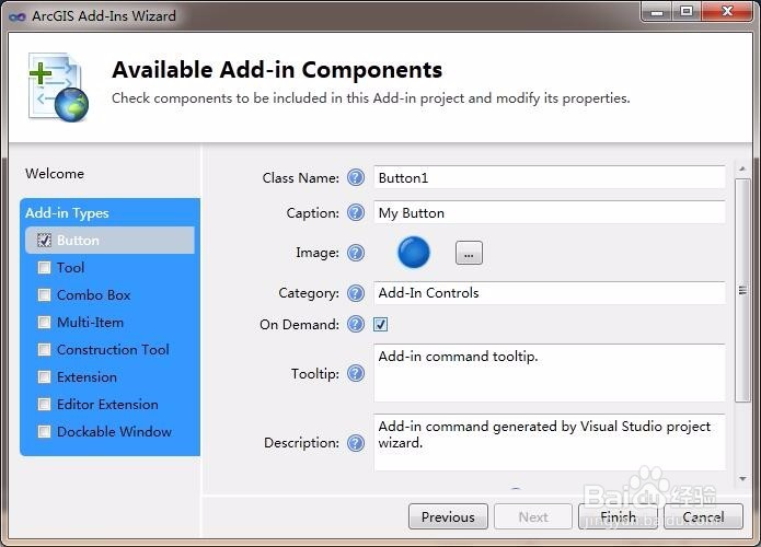 ArcGIS Desktop Add-in插件开发-1-创建按钮