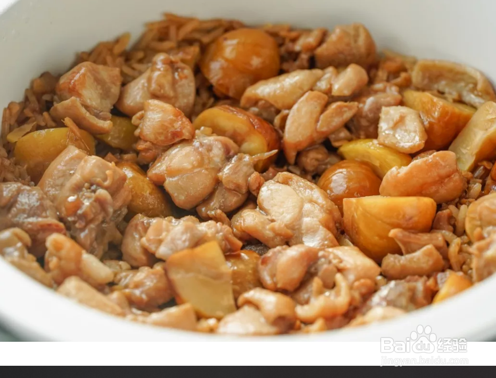 好吃到根本到停不下来的板栗鸡腿焖饭