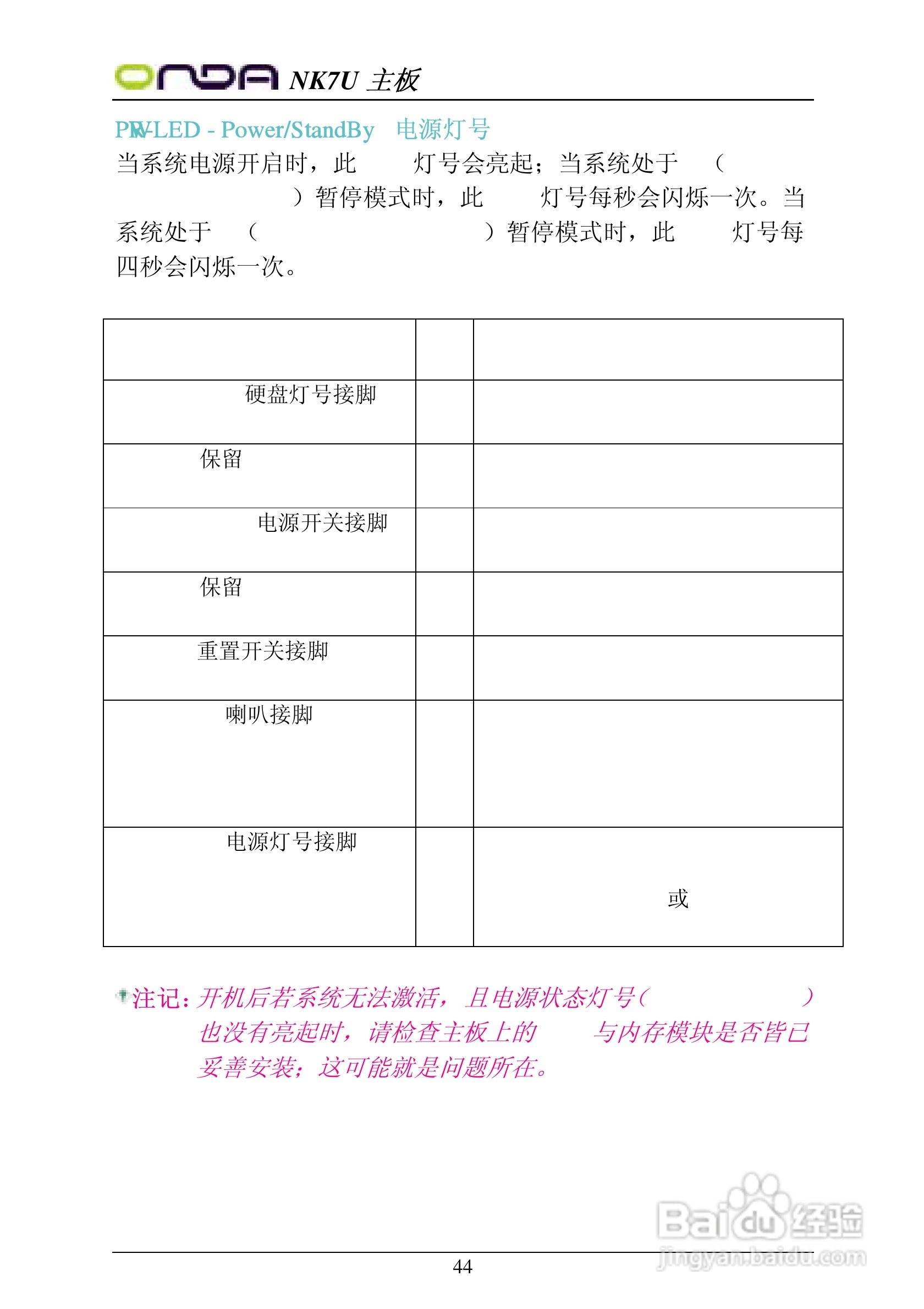 昂达NK7UPRO型主板说明书:[5]