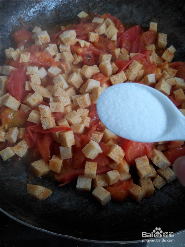 西红柿炒冻豆腐