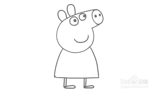简笔画小猪佩奇方法