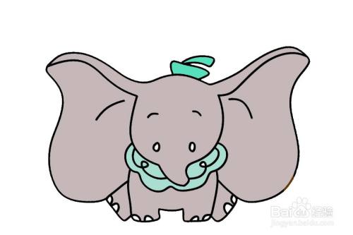 动画片小飞象简笔画