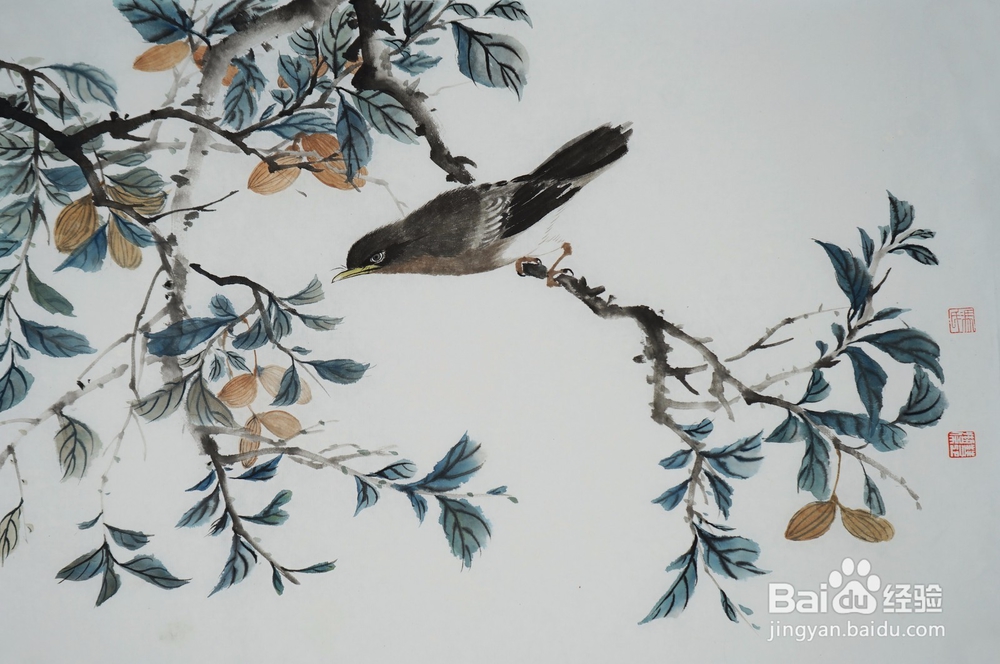 国画——画鸟是个精细活