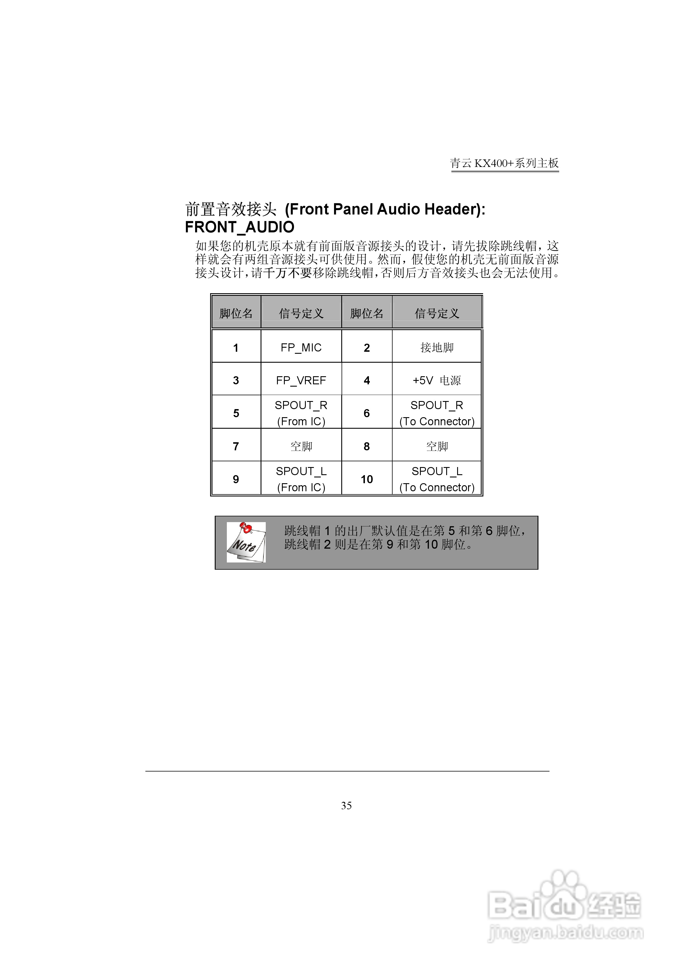 青云 KX400+主板说明书:[4]