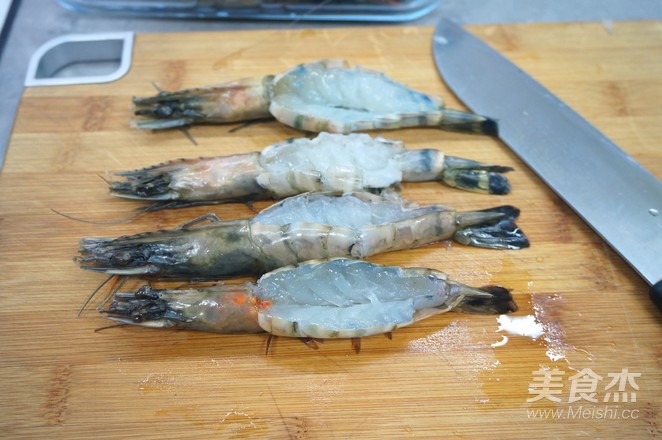 蒜茸开背虾的做法