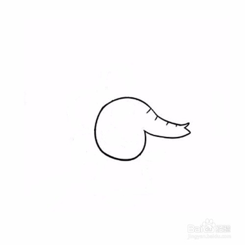 简笔画大象艾米丽的画法
