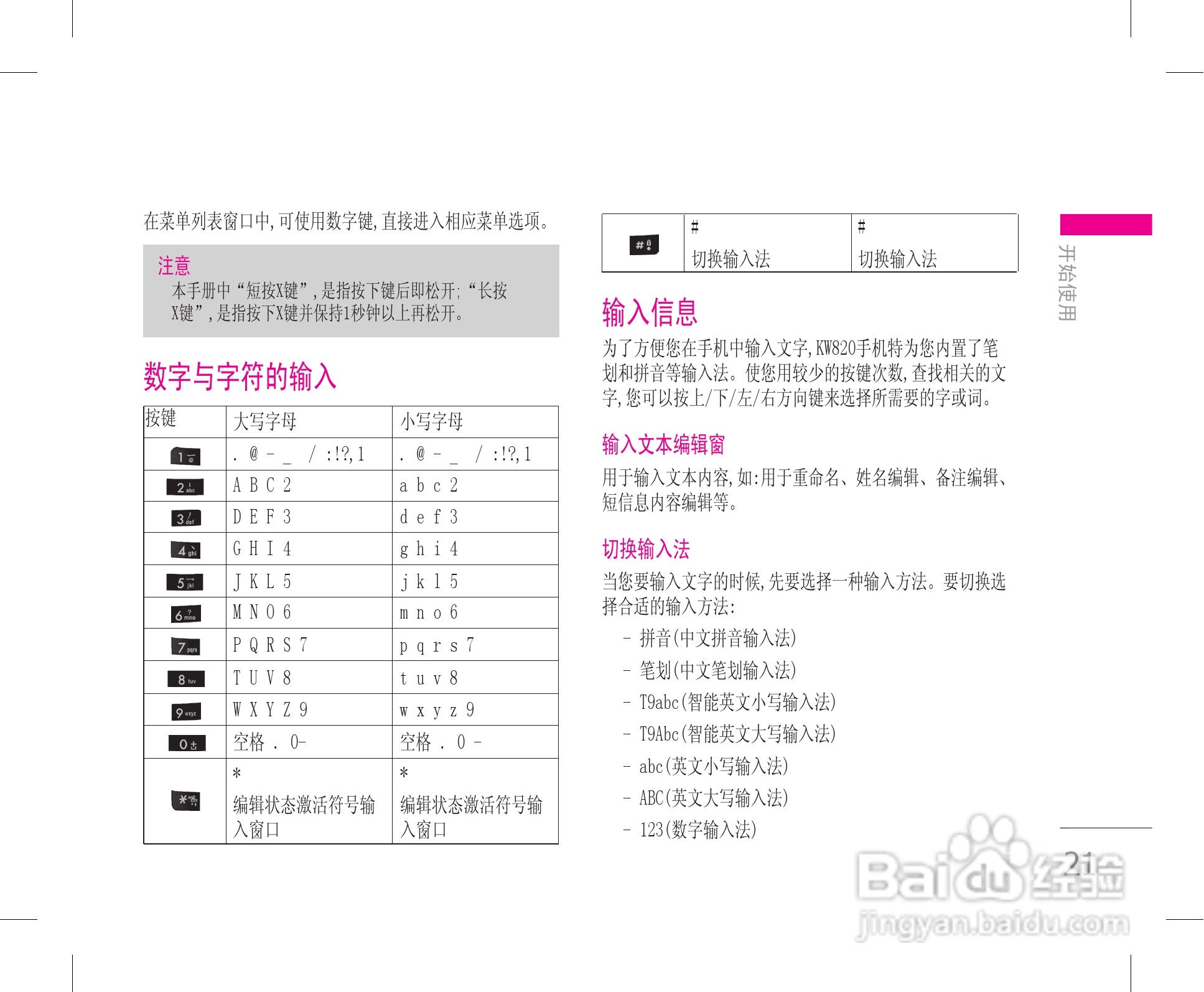 LG KW820手机使用说明书:[3]