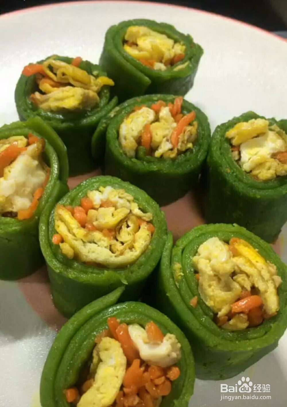菠菜小饼卷菜做法