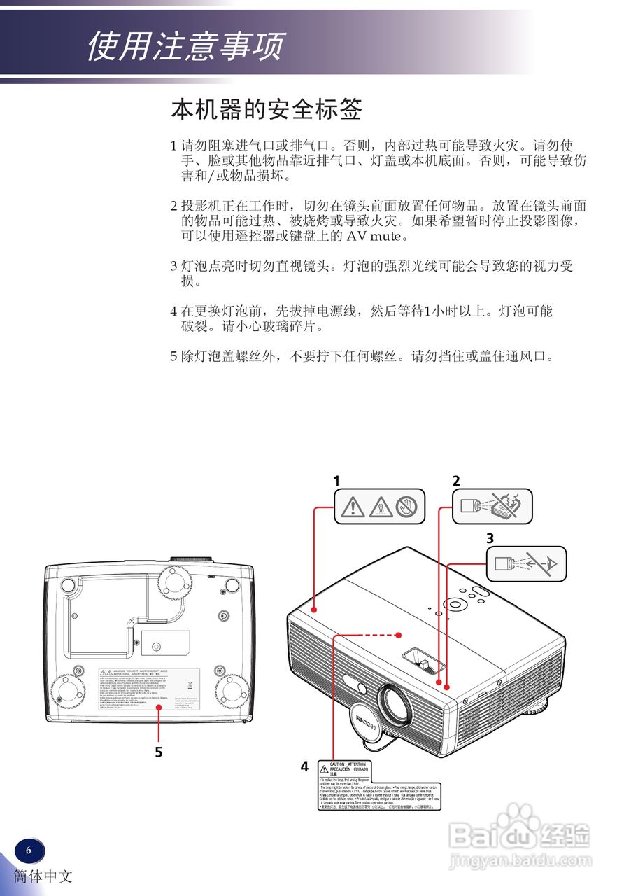 理光PJ X5260投影机说明书:[1]