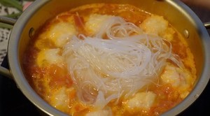 番茄虾滑粉丝煲？