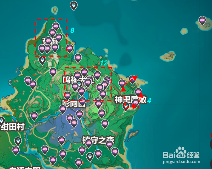 原神绯樱绣球采集路线大全