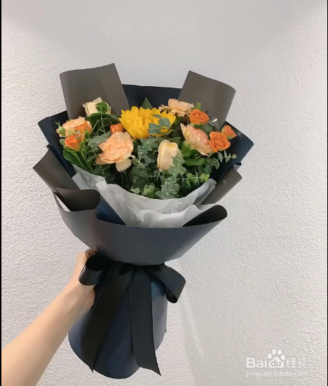 圆形花束包装教程