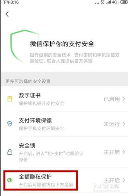 微信怎么不显示钱包的金额