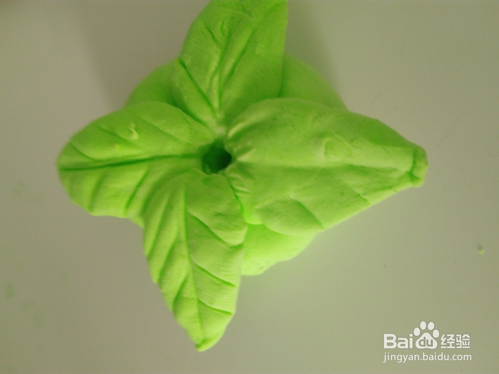 豌豆射手超轻粘土制作步骤