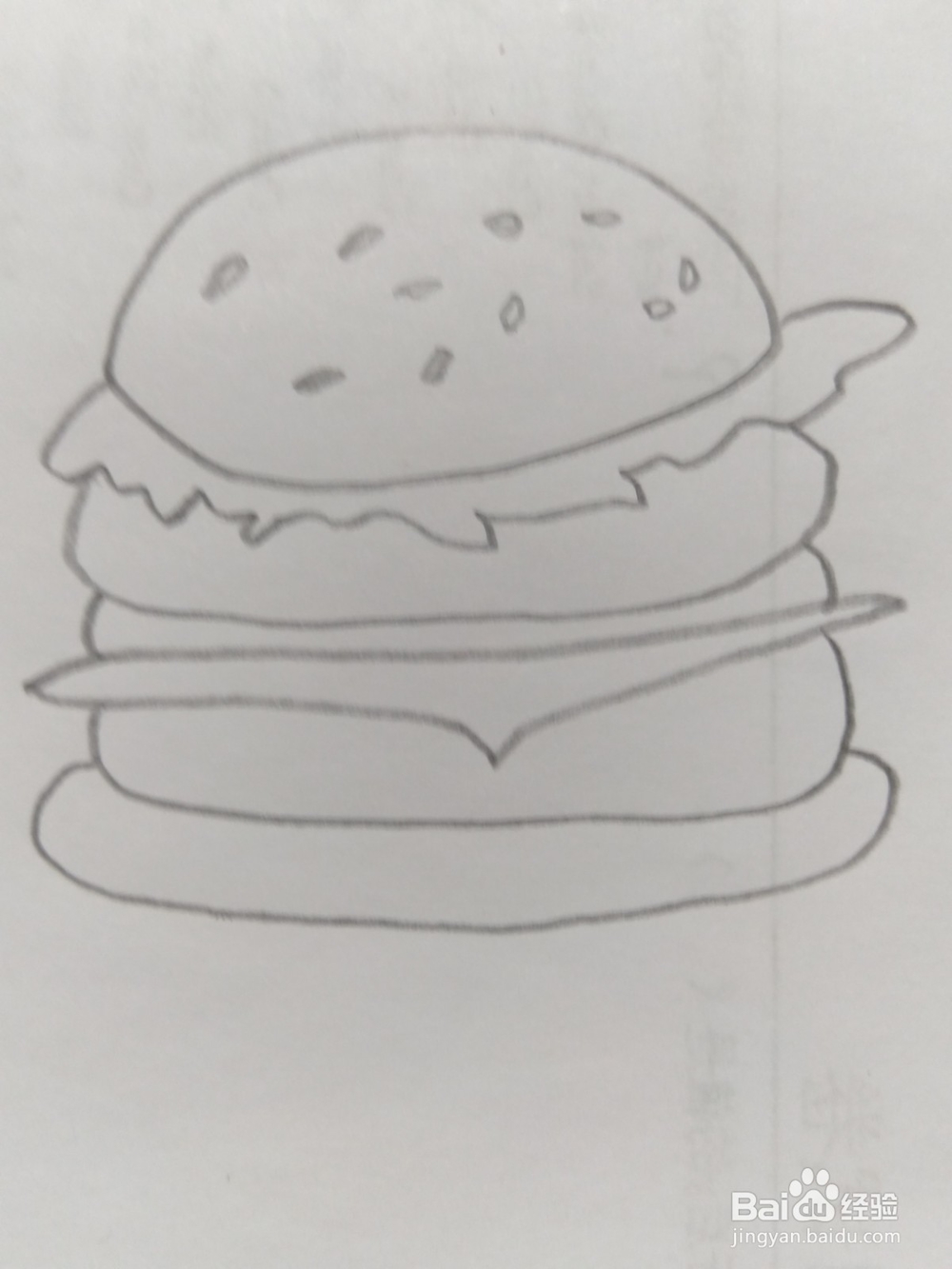 简笔画面包画法3