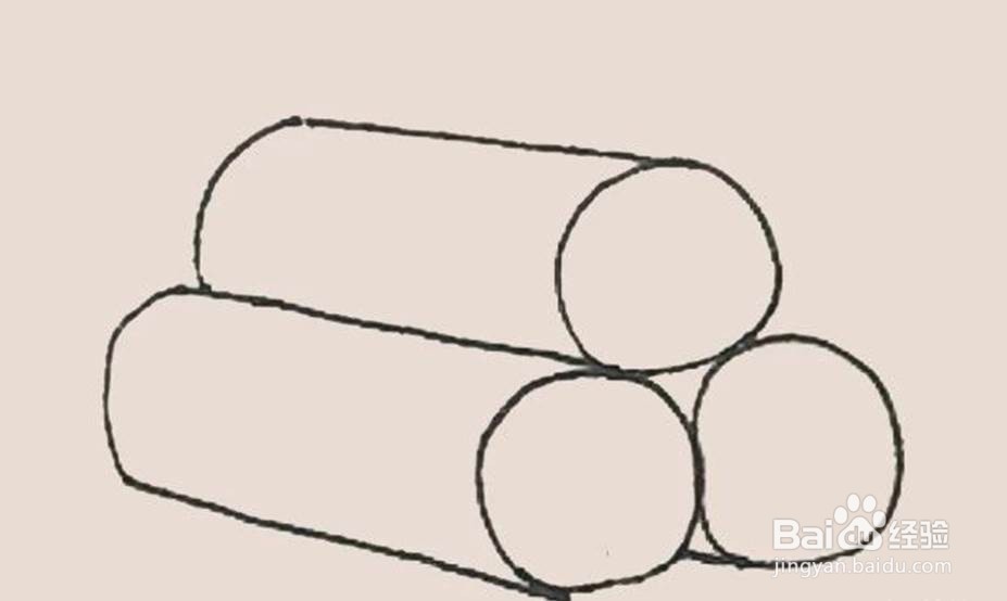 如何教小朋友画木堆的简笔画教程