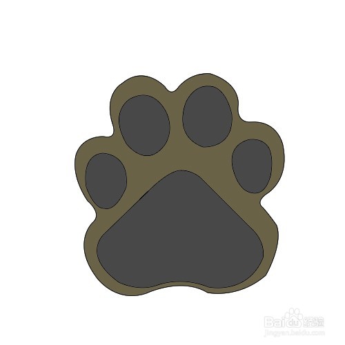 如何画熊掌简笔画