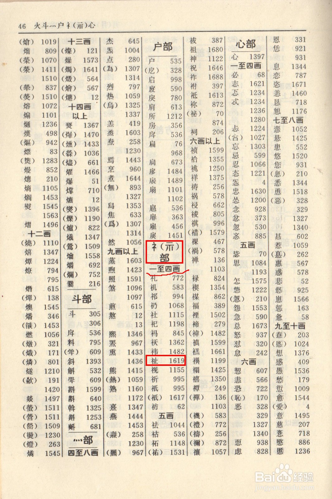 怎样根据字的偏旁部首查字典