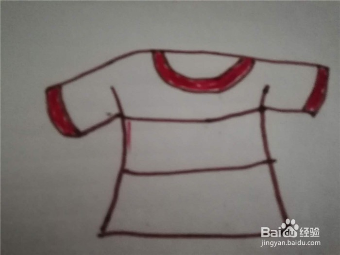 怎么画简笔画的衣服T恤