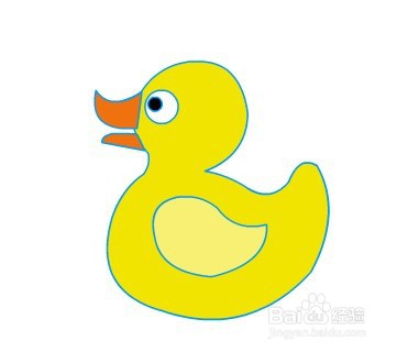 flash如何绘制一只小黄鸭的效果