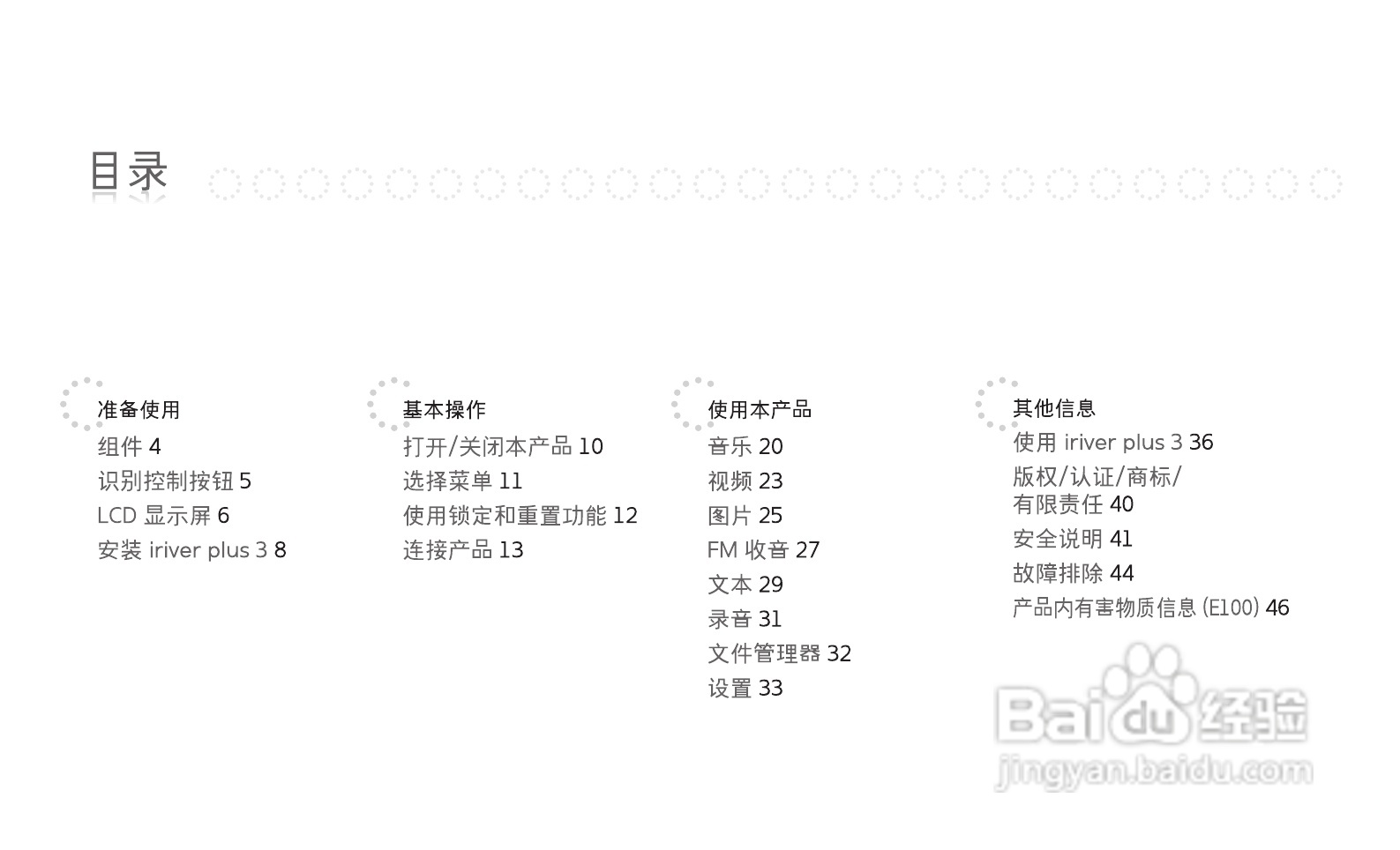 艾利和MP3播放器E150型使用说明书:[1]