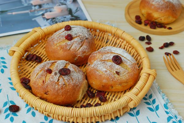 蔓越莓无糖全麦小软欧