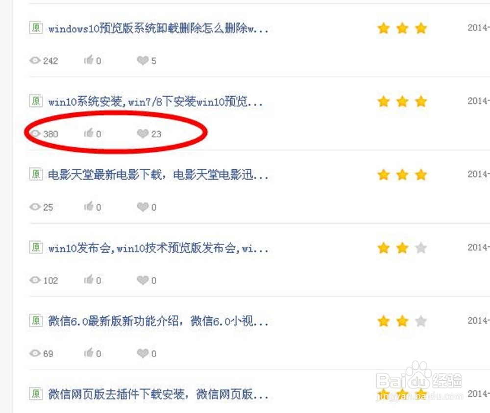 怎样查看自己经验浏览量、投票数、收藏数