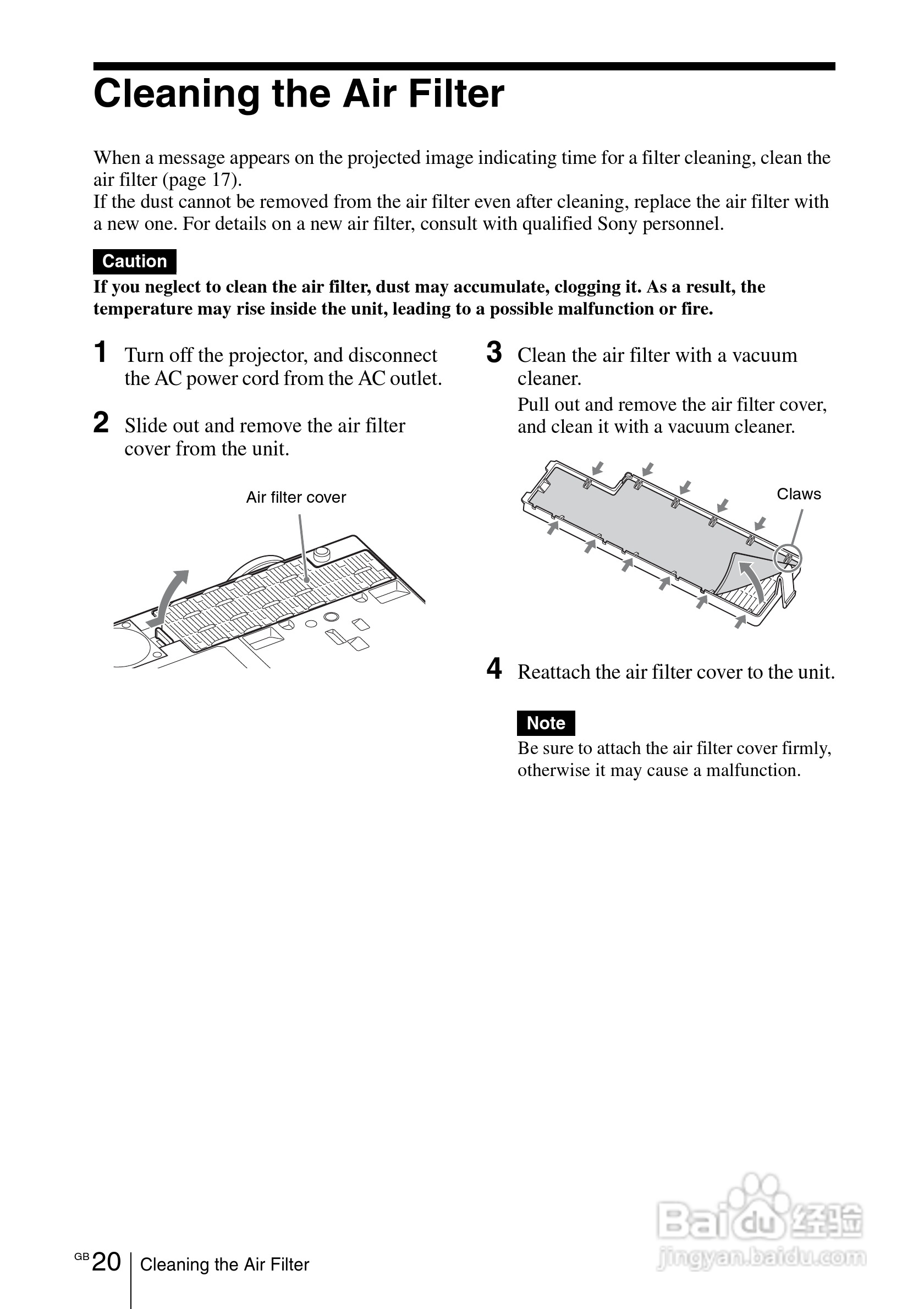 SONY VPL-EW275投影机说明书:[5]