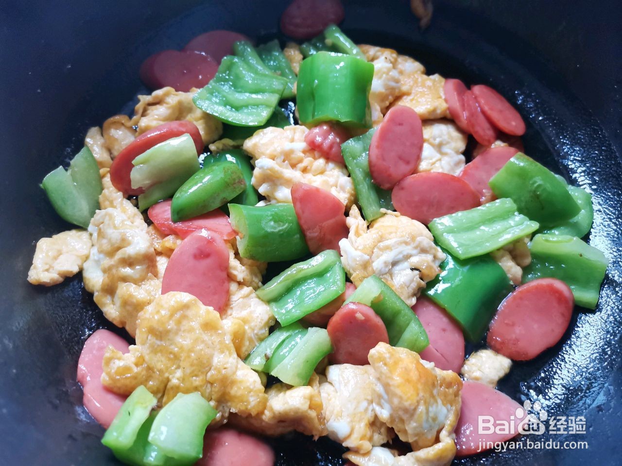 青椒火腿炒鸡蛋怎么做