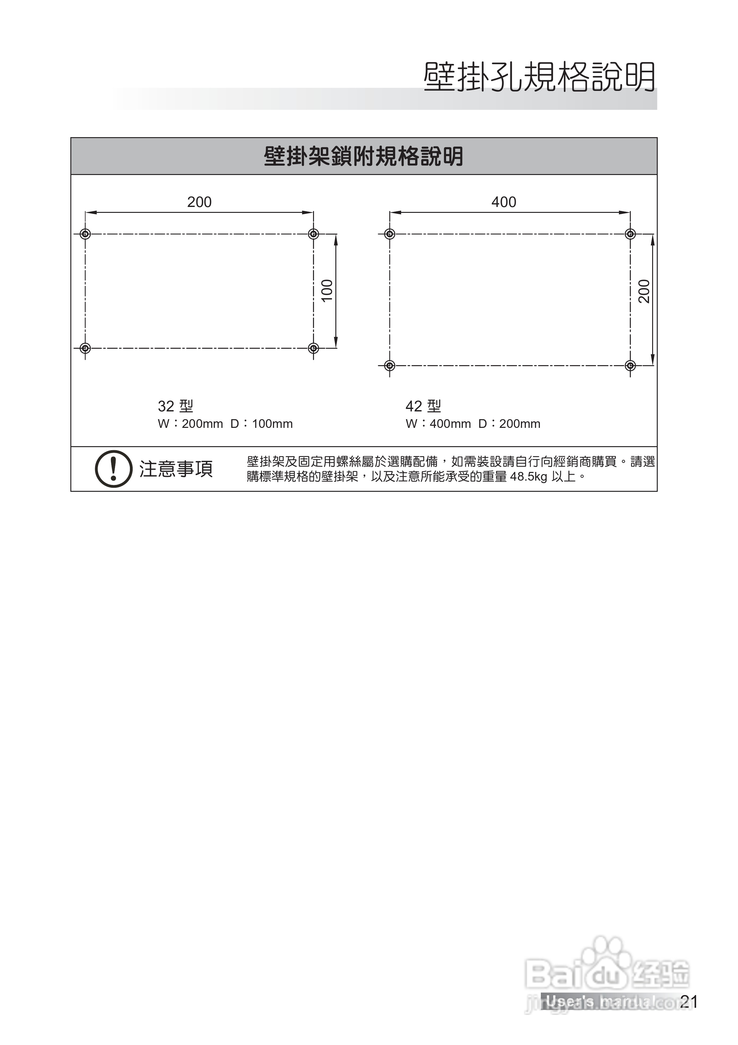 声宝LM-42S6G型多媒体液晶显示器说明书:[3]