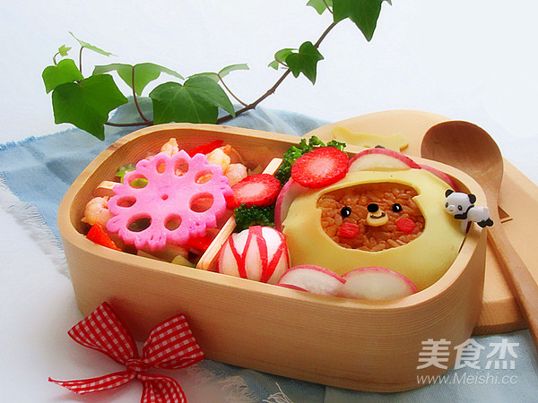 小熊奶酪包饭趣味便当