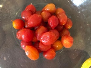 凉拌番茄制作过程