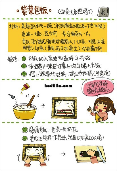 <b>超级可爱的手绘食谱让你爱上下厨</b>