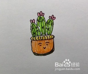 怎么画仙人掌盆景,如何画仙人掌盆景幼儿学画