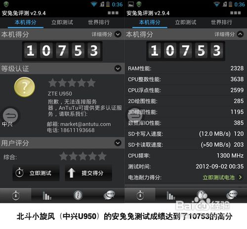 北斗小旋风中兴U950怎么样