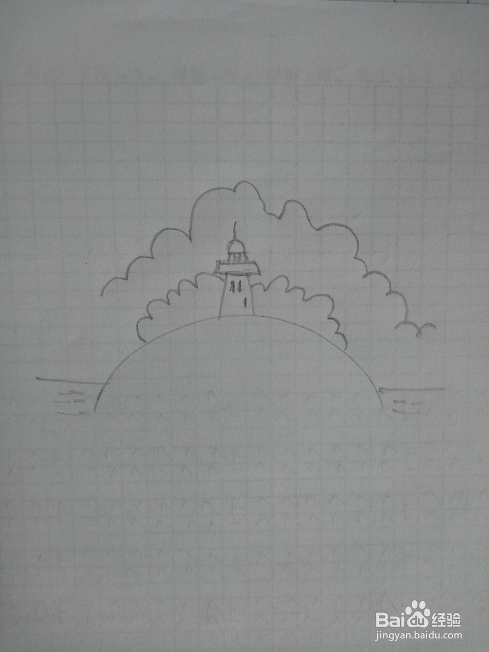 灯塔的简笔画