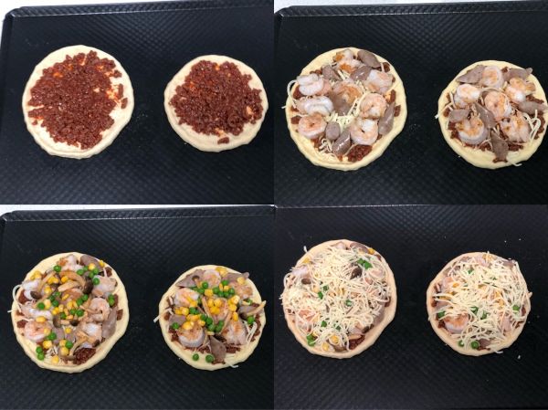 肉肠大虾番茄味披萨