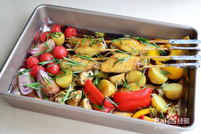 教你做黑椒鸡翅烤蔬菜