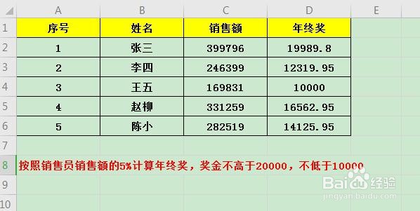 怎样根据条件计算年终奖