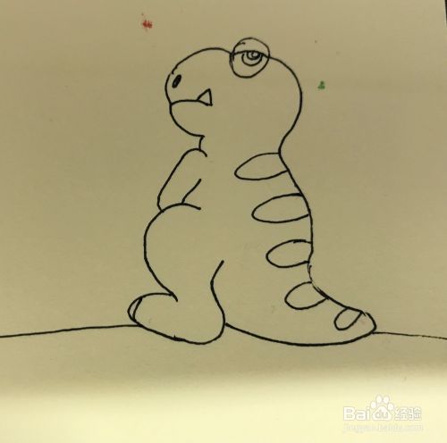 如何绘制一头卡通恐龙？