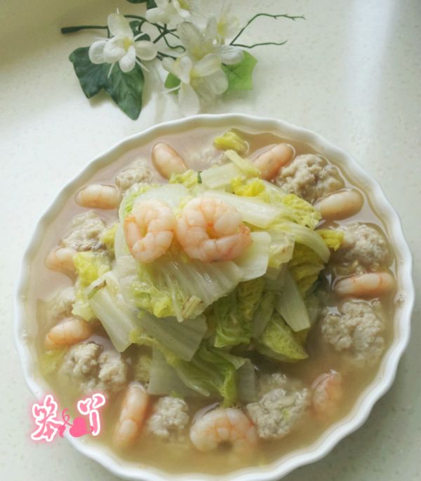 虾仁丸子娃娃汤菜