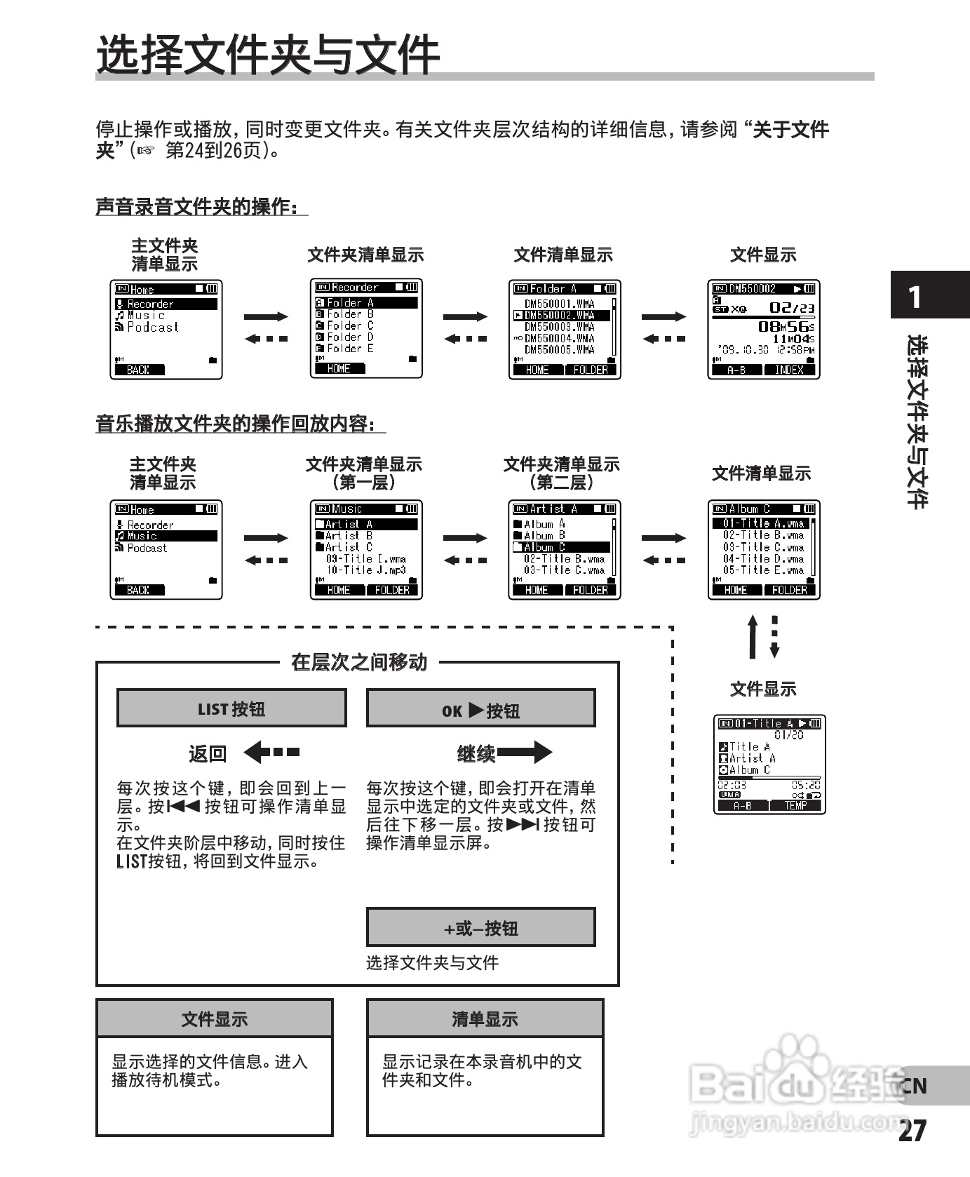 奥林巴斯录音笔DM-550型使用说明书:[3]