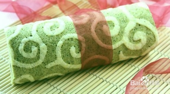 教你做唐草抹茶卷