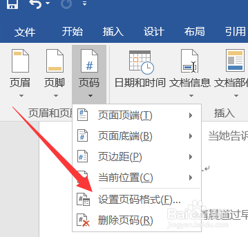 word2010怎么从任意页开始插入页码